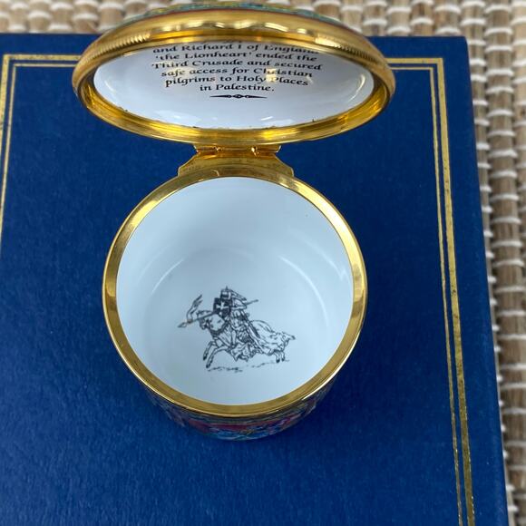 Limited Edition Halcyon Days Enamels Third Crusade 1189-1192 Trinket Box #63/300 - Picture 8 of 14